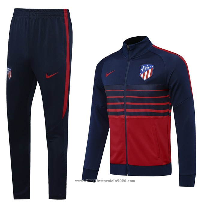 Tuta da Track Giacca Atletico Madrid 2020 2021 Blu e Rosso